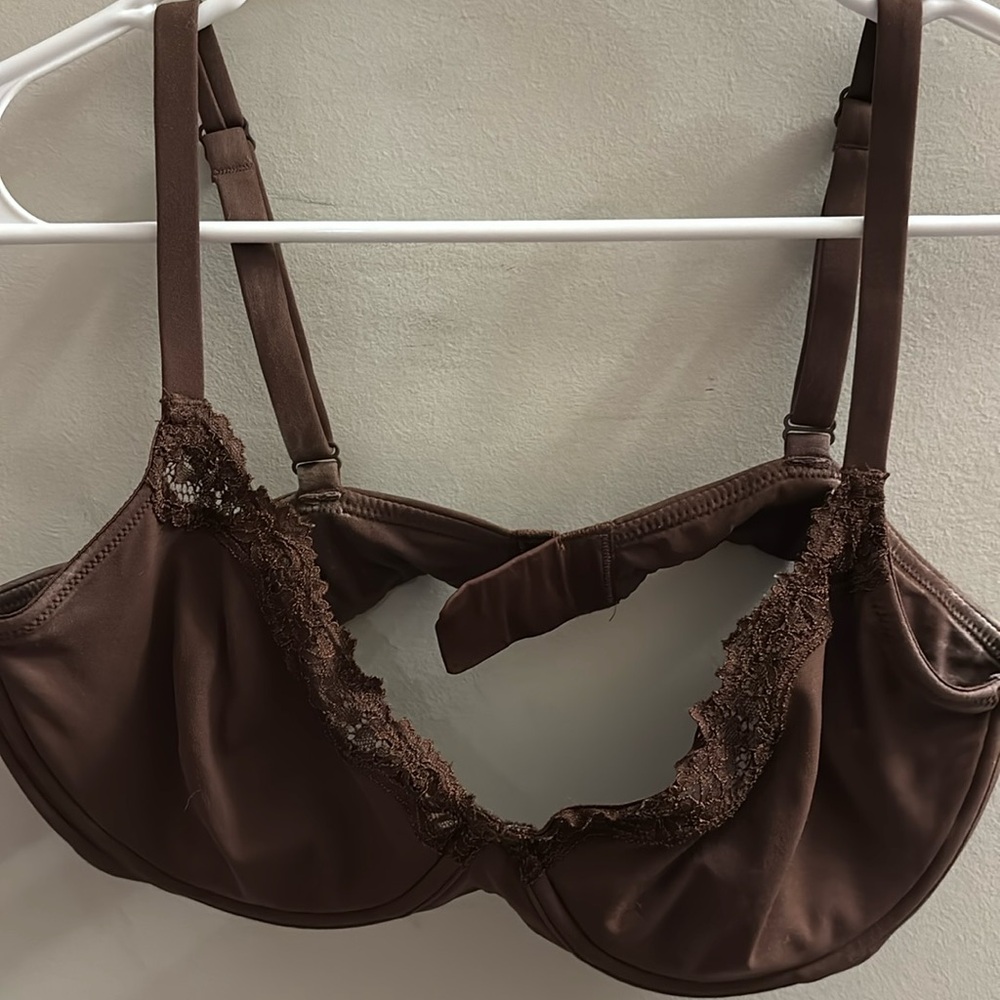 Skims Fits Everybody Lace Unlined Bra 38C - Cocoa